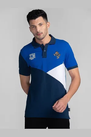 Giordano Colourblocked Polo Collar Cotton Slim Fit T-shirt