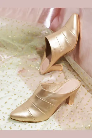 TRY ME Pointed Toe Block Heeled Mules