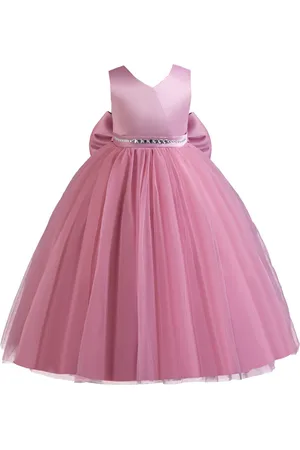 Stylecast Girls Pink V-Neck Embellished Maxi Dress