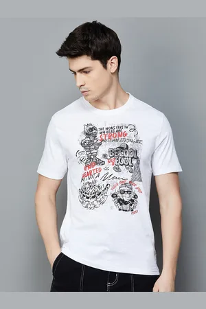 Lifestyle Graphic Printed Cotton Slim Fit T-shirt