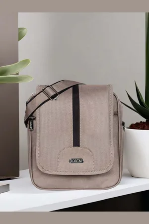 Lorem PVC Coated Matty Fabric Cross Body Messenger Bag