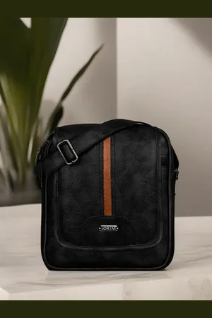Lorem Black Structured Shoulder Bag
