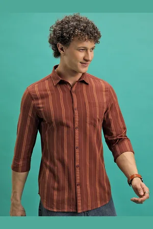 Highlander Men Regular Collar Full Sleeve Stripe Shirt