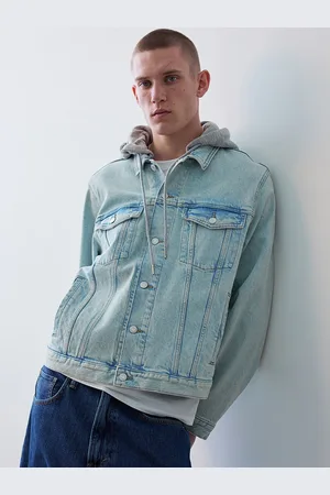 H&M Slim Fit Hooded Denim Jacket