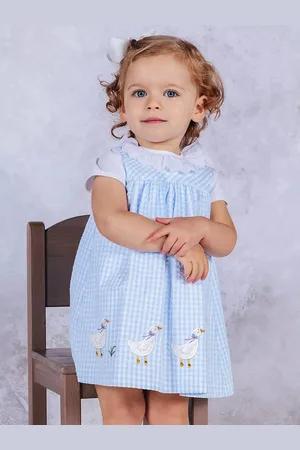 Stylecast Girls Blue Checked A-Line Dress
