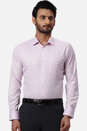 Park Avenue Spread Collar long Sleeves Slim Fit Cotton Formal Shirt