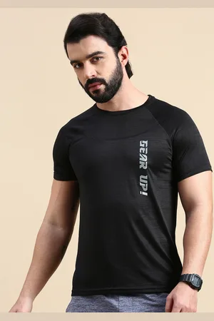 Classic Polo Typography Printed Antimicrobial Raglan Sleeves Slim Fit T-shirt