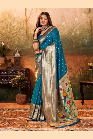 Mitera Ethnic Motif Woven Design Paithani Zari Saree