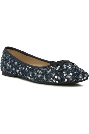London Rag Embellished Round Toe Bows Ballerinas