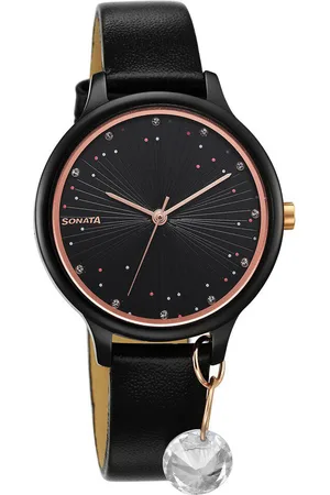 Sonata Women Leather Wrap Around Straps Analogue Watch 87050KL01