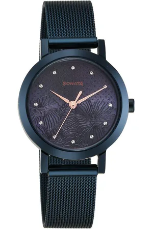 Sonata Women Stainless Steel Bracelet Style Straps Analogue Watch 8174QM01