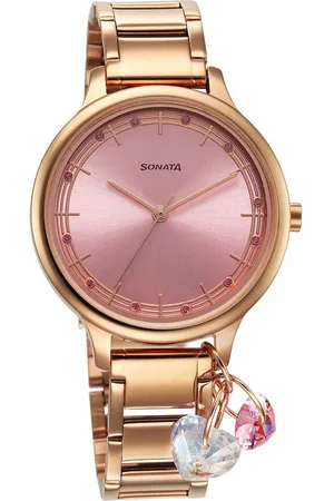 Sonata Women Stainless Steel Bracelet Style Straps Analogue Watch 87050WM05