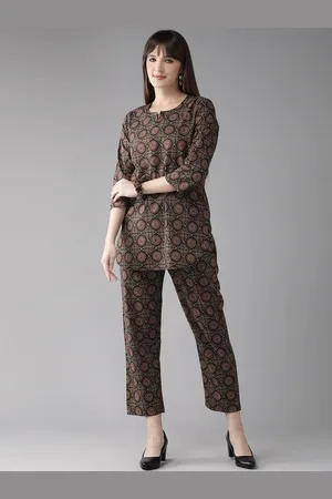 Cayman Women Printed Pure Cotton Tunic with Trousers