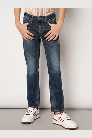 JACK & JONES Boys Straight Fit Clean Look Heavy Fade Pure Cotton Jeans