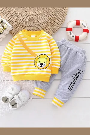 Googo Gaaga Boys Printed Pure Cotton Sweatshirt with Trousers