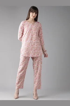 Cayman Women Printed Pure Cotton Tunic with Trousers