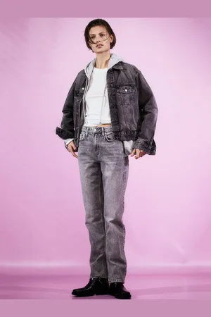 H&M Women Slim Straight High Jeans