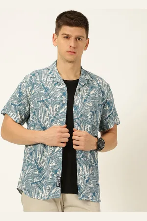 Provogue Original Slim Fit Floral Printed Pure Cotton Casual Shirt
