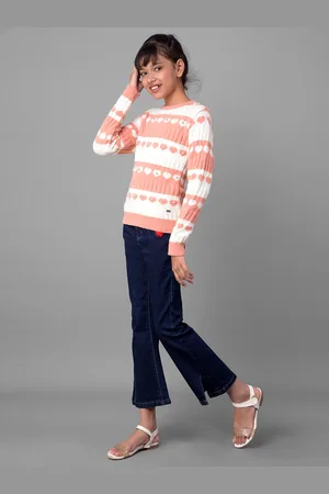 Crimsoune Club Girls Colourblocked Pullover Sweater