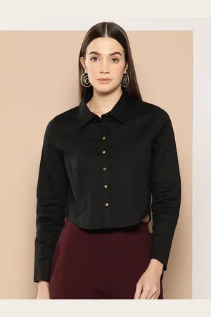 Chemistry Full Sleeves Crop Shirt