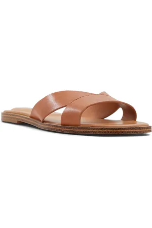 Aldo Strappy Leather Open Toe Flats