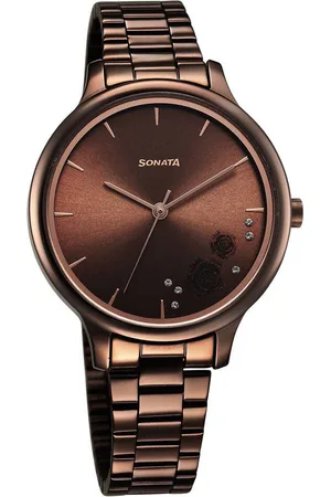 Sonata Women Stainless Steel Bracelet Style Straps Analogue Watch 87050QM01