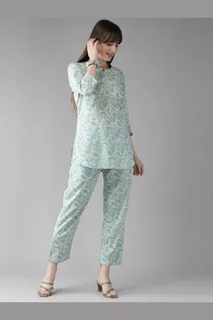 Cayman Women Printed Pure Cotton Tunic with Trousers