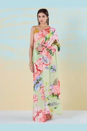 Liva Floral Printed Liva Saree