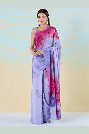 Liva Floral Printed Liva Saree