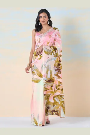 Liva Floral Printed Liva Saree