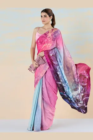 Liva Abstract Printed Liva Saree