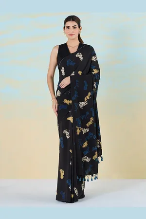 Liva Abstract Printed Liva Saree