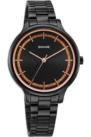 Sonata Women Blush Stainless Steel Bracelet Style Straps Analogue Watch 87050NM04
