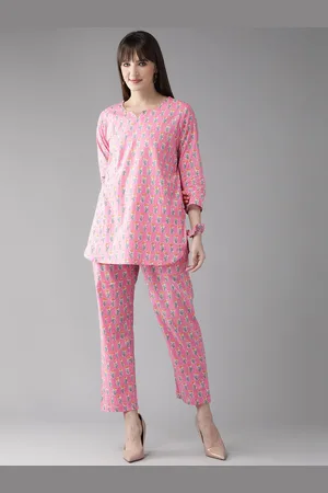 Cayman Women Printed Pure Cotton Tunic with Trousers