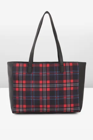 Mast & Harbour Checked Oversized Shopper Tote Bag
