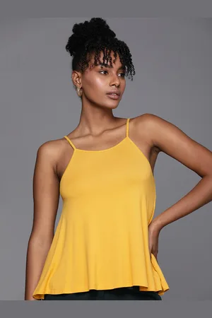 Boohoo Solid Shoulder Straps Tank Top