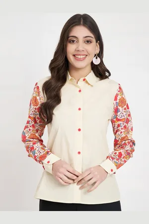 CHARMGAL Classic Slim Fit Floral Printed Casual Shirt
