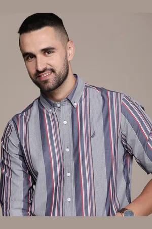 Nautica Slim Fit Striped Casual Shirt