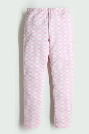 Cherry Crumble Girls Checked Ankle Length Leggings