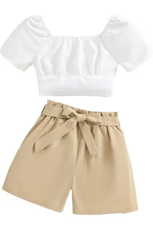 Stylecast Girls White Top with Shorts