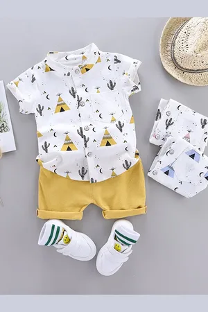 Stylecast Boys Printed Shirt With Shorts Clothing Set