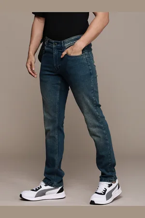 WROGN Men Straight Fit Heavy Fade Stretchable Jeans
