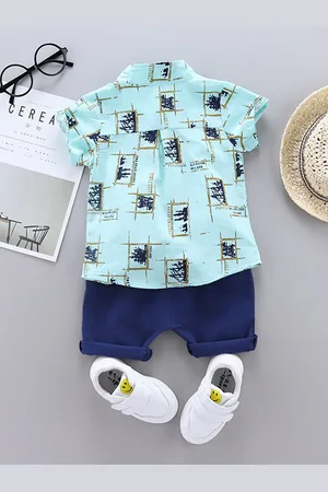 Stylecast Infant Boys Printed Shirt with Shorts