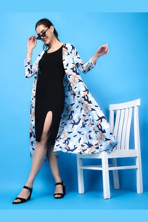 Cation Women Floral Printed Longline Shrug