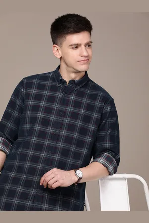 Nautica Men Slim Fit Tartan Checks Pure Cotton Casual Shirt