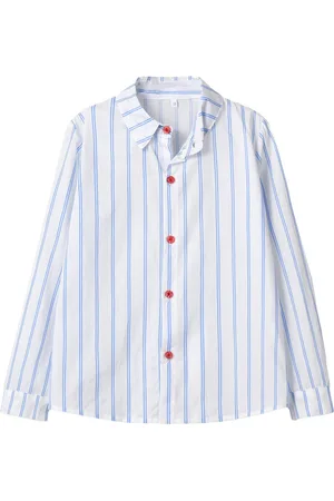 Stylecast Boys Blue Vertical Striped Casual Shirt