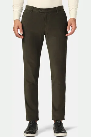 PHOENIX Regular Fit Men Dark Green Trousers - Buy Olivegreen