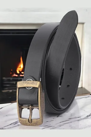 DressBerry Women Black Leather Formal Belt