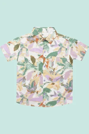 Superminis Boys Relaxed Abstract Printed Casual Shirt