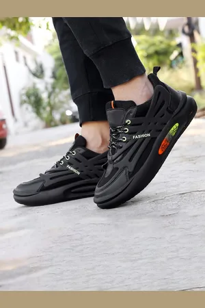 HERE&NOW Men Textured Lace-Up Running Shoes